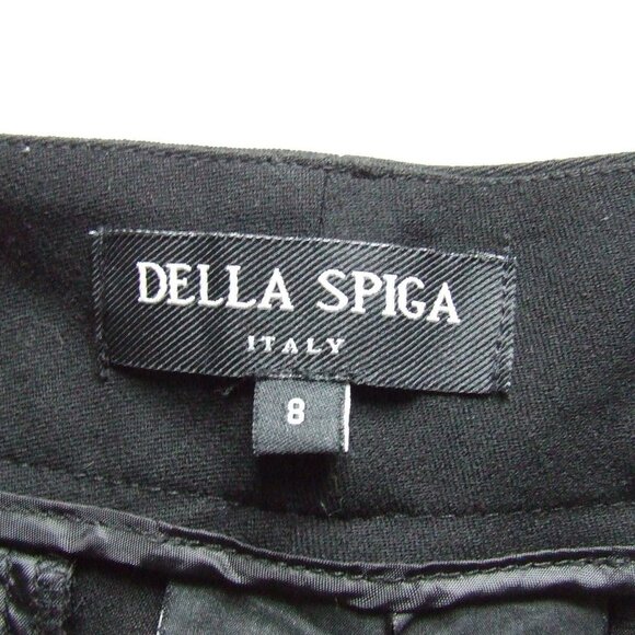 Della Spiga Italy trousers vintage black pants pleated straight 1990s office - Picture 5 of 12